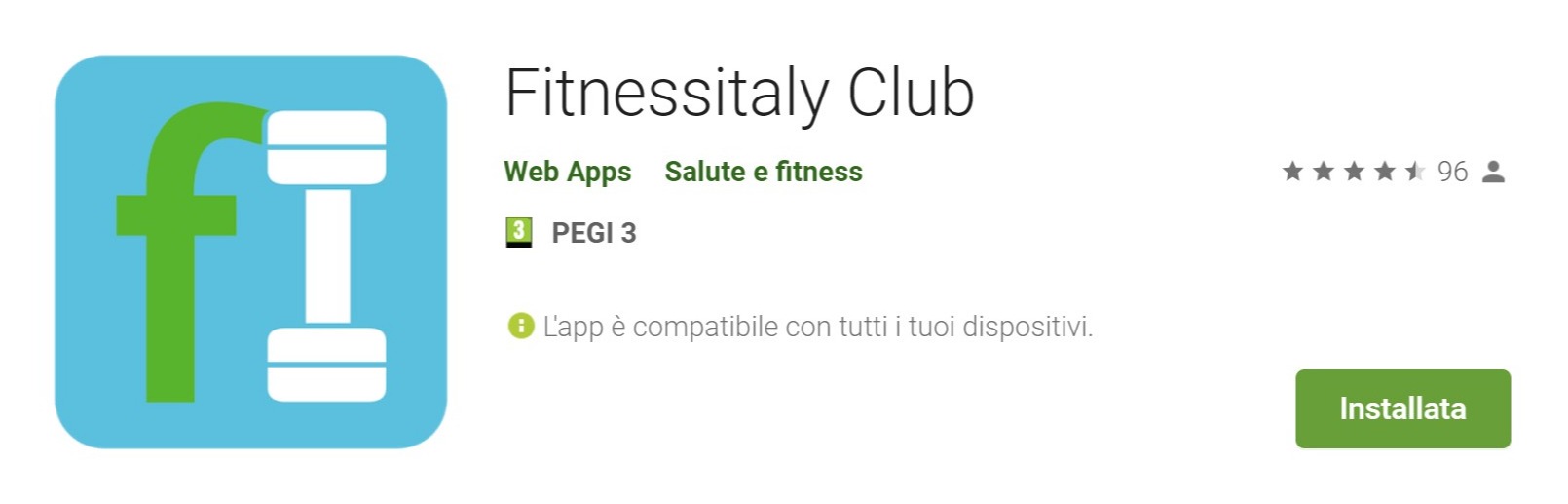Screenshot of Fitnessitaly Club - App su Google Play